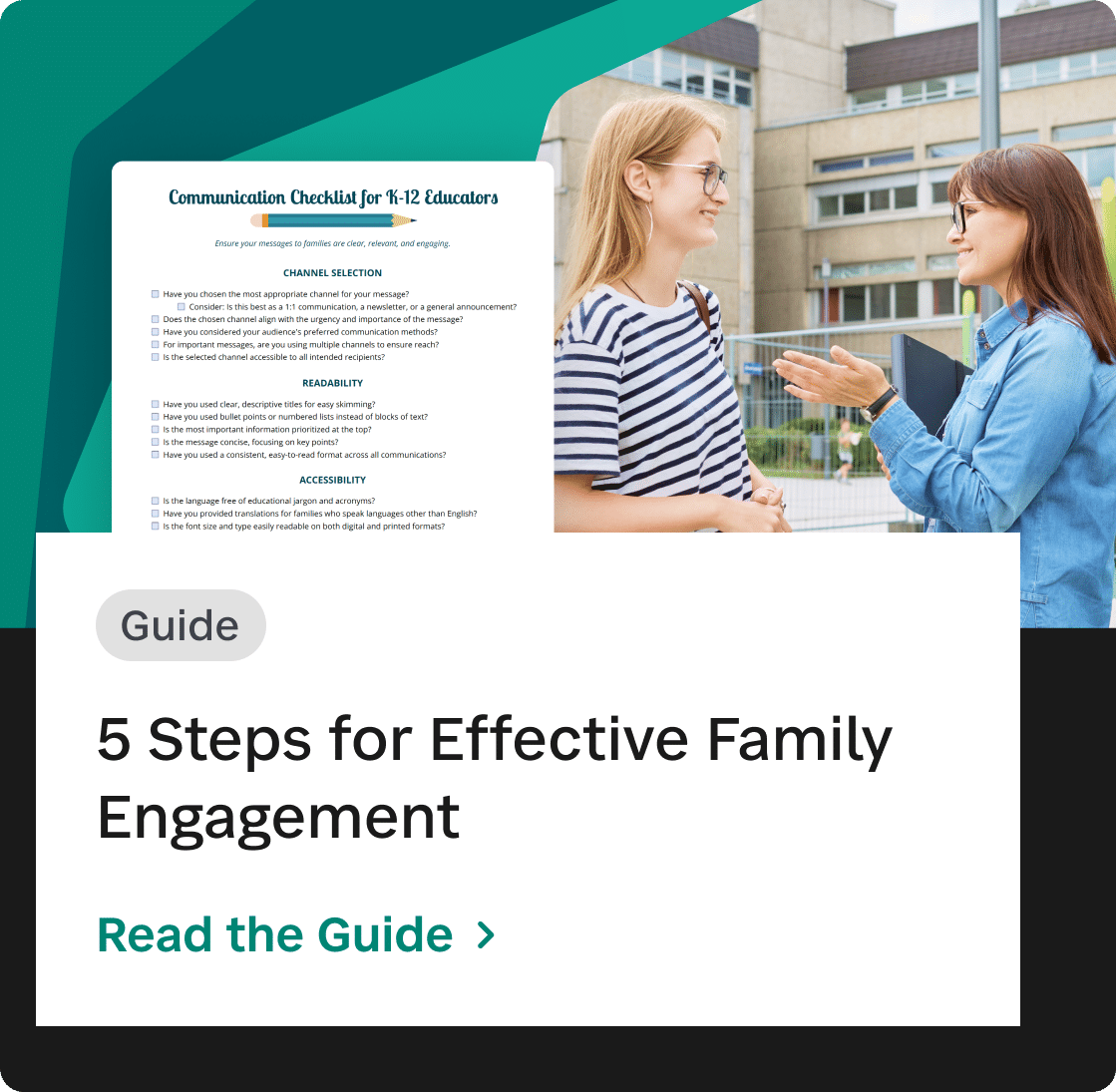 CTA image for 5 Steps for Effective Family Engagement Guide.